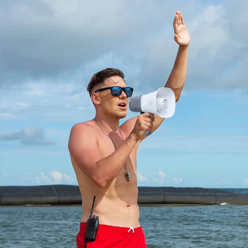 White Portable Outdoor Megaphone for Announcements 5 White Portable Outdoor Megaphone for Announcements - Image 5