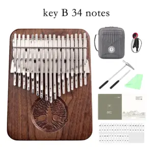 Premium Black Walnut Kalimba with 34 or 38 Keys 14 Se3e0af1f08854e9eb0fab642e940b4des
