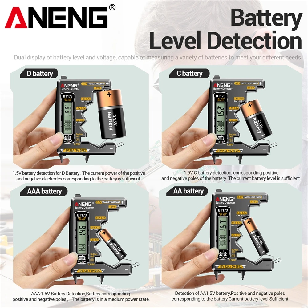 Digital Battery Tester 1.5V-12V for Household & Automotive 6 Digital Battery Tester 1.5V-12V for Household & Automotive - Image 6