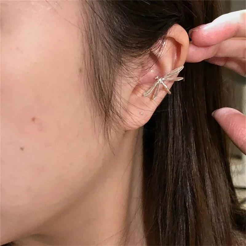 Vintage Dragonfly Clip Earrings in Gold Finish 4 Vintage Dragonfly Clip Earrings in Gold Finish - Image 4