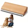 Elegant Wooden Pet Grooming Tool for Shedding