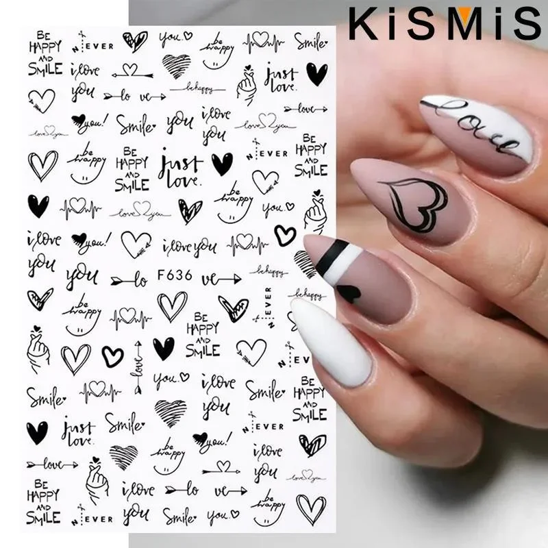 Mystical Black & White Nail Art Stickers Set 4 Mystical Black & White Nail Art Stickers Set - Image 4