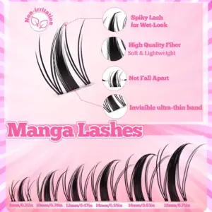 140-Pair Synthetic Fairy Eyelash Set with C Curl 10 Se5dd196bef23441e92c8e1373be66c89r