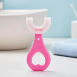 Children's U-Shaped Silicone Toothbrush for Kids 18 Se6156875036a467bb6e45813fe5f1137v