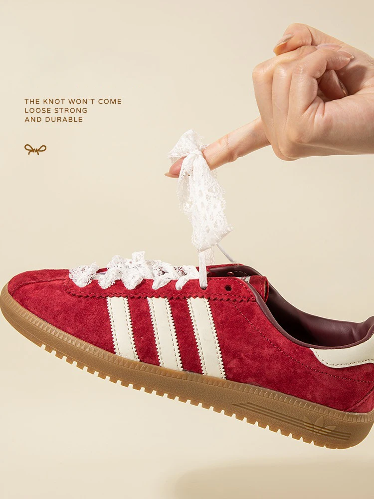 Elegant Sneakers with Floral Lace Ties 4 Elegant Sneakers with Floral Lace Ties - Image 4