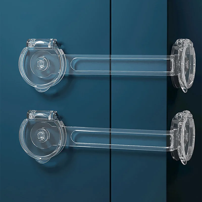 Transparent Child Safety Locks Set for Cabinets 2 Transparent Child Safety Locks Set for Cabinets - Image 2