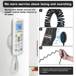 Adjustable Retractable Remote Control Tether in Black or White 11 Se6643cdeae3443738b8934aef2e0edf9G
