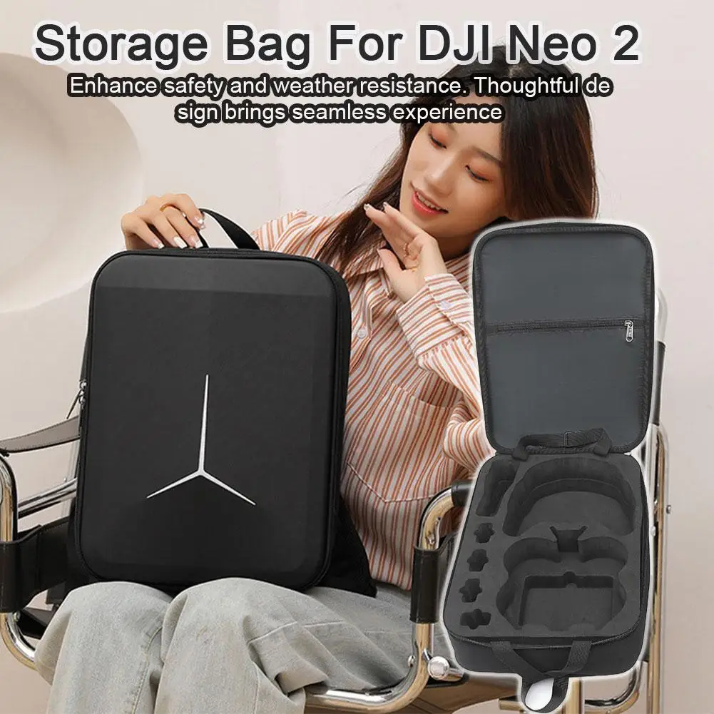 Black Hard-Shell Backpack for DJI NEO2 2 Black Hard-Shell Backpack for DJI NEO2 - Image 2