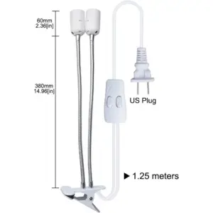 Dual-Head E27 Adjustable LED Light Socket 15 Se76ff6a38c70403ebfe3b57ad57e0a82R