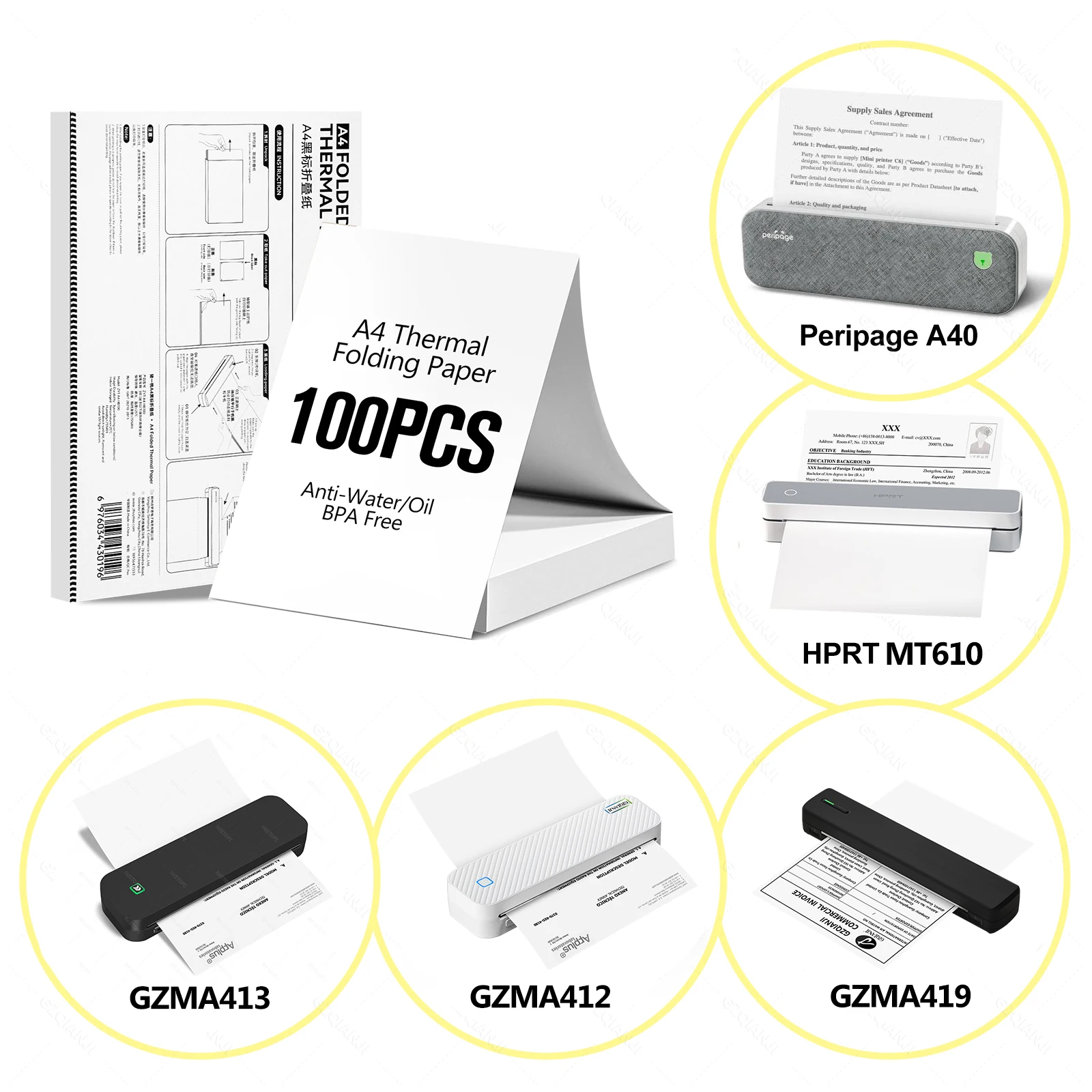 A4 Thermal Folding Paper for Portable Printers 3 A4 Thermal Folding Paper for Portable Printers - Image 3