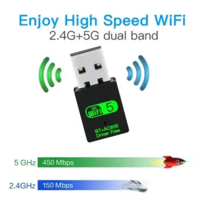 Dual-Band USB Wireless & Bluetooth Adapter 600Mbps 9 Se7d84931819145869ec7ac8c375d3a9aj