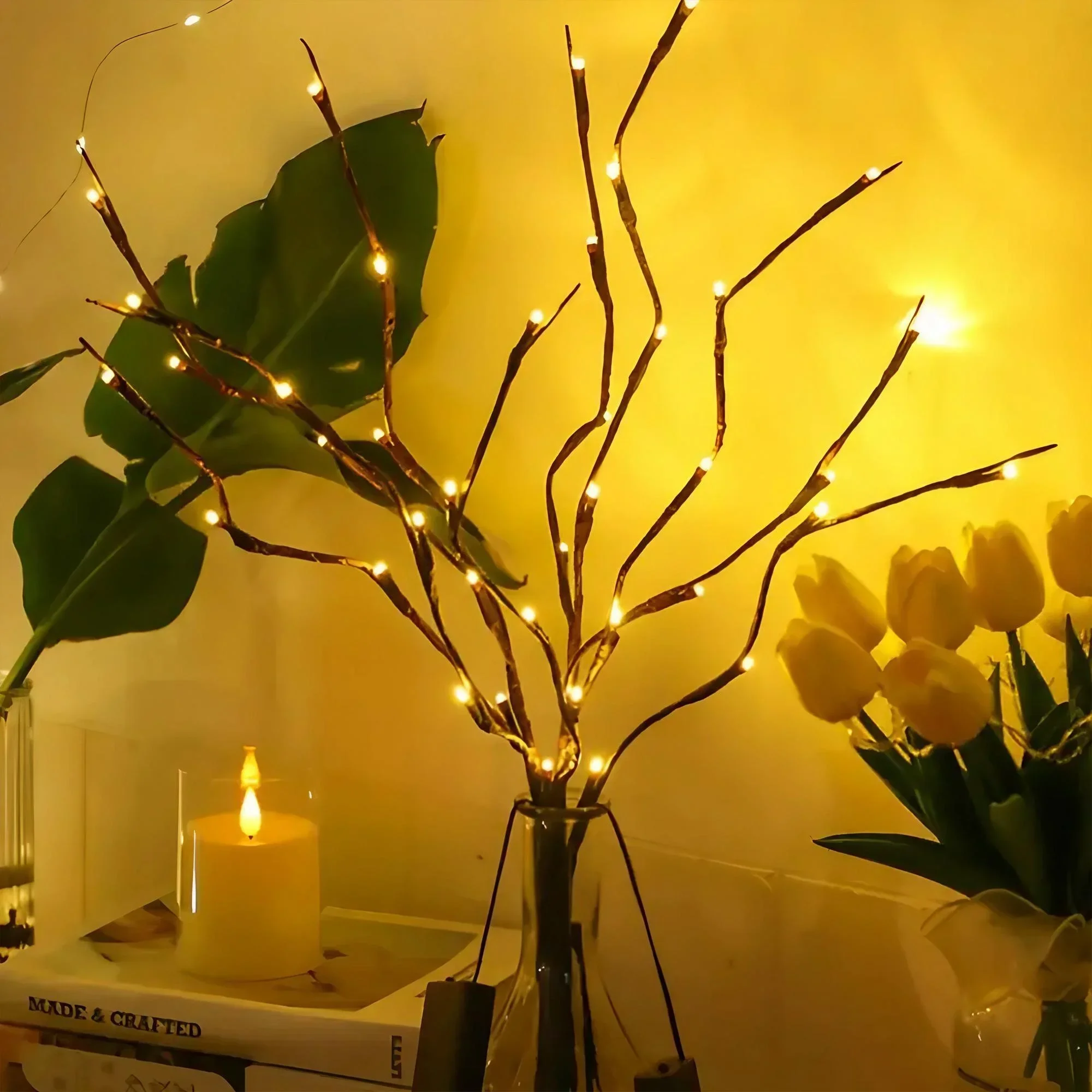 USB LED Tree Branches Decor with 60 Warm White LEDs 3 USB LED Tree Branches Decor with 60 Warm White LEDs - Image 3