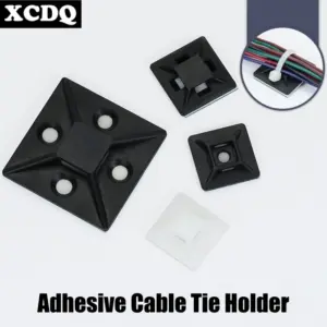 100pcs Nylon Cable Tie Mounts with 1600T Adhesive