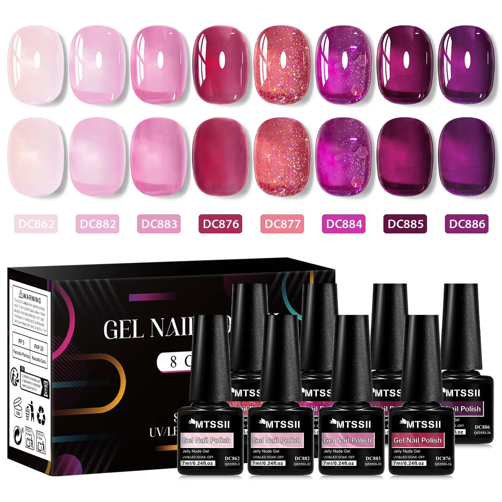 Elegant 8-Piece Jelly Gel Nail Polish Set 9 Elegant 8-Piece Jelly Gel Nail Polish Set - Image 9