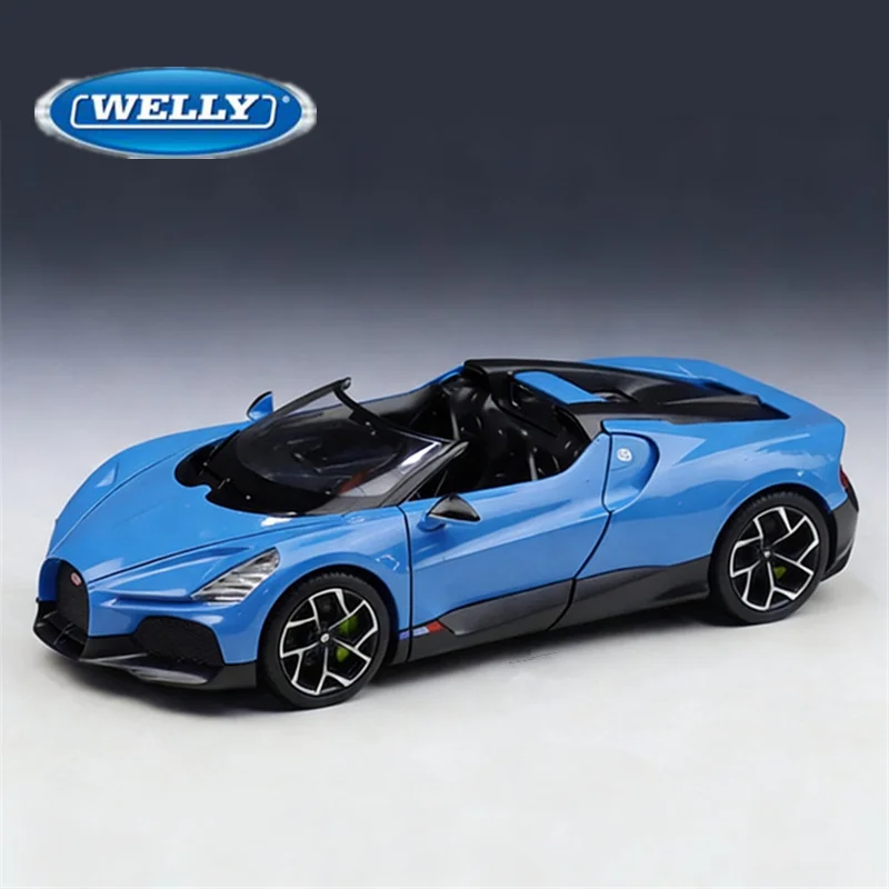 Bugatti W16 Mistral 1:24 Diecast Model in Red 3 Bugatti W16 Mistral 1:24 Diecast Model in Red - Image 3