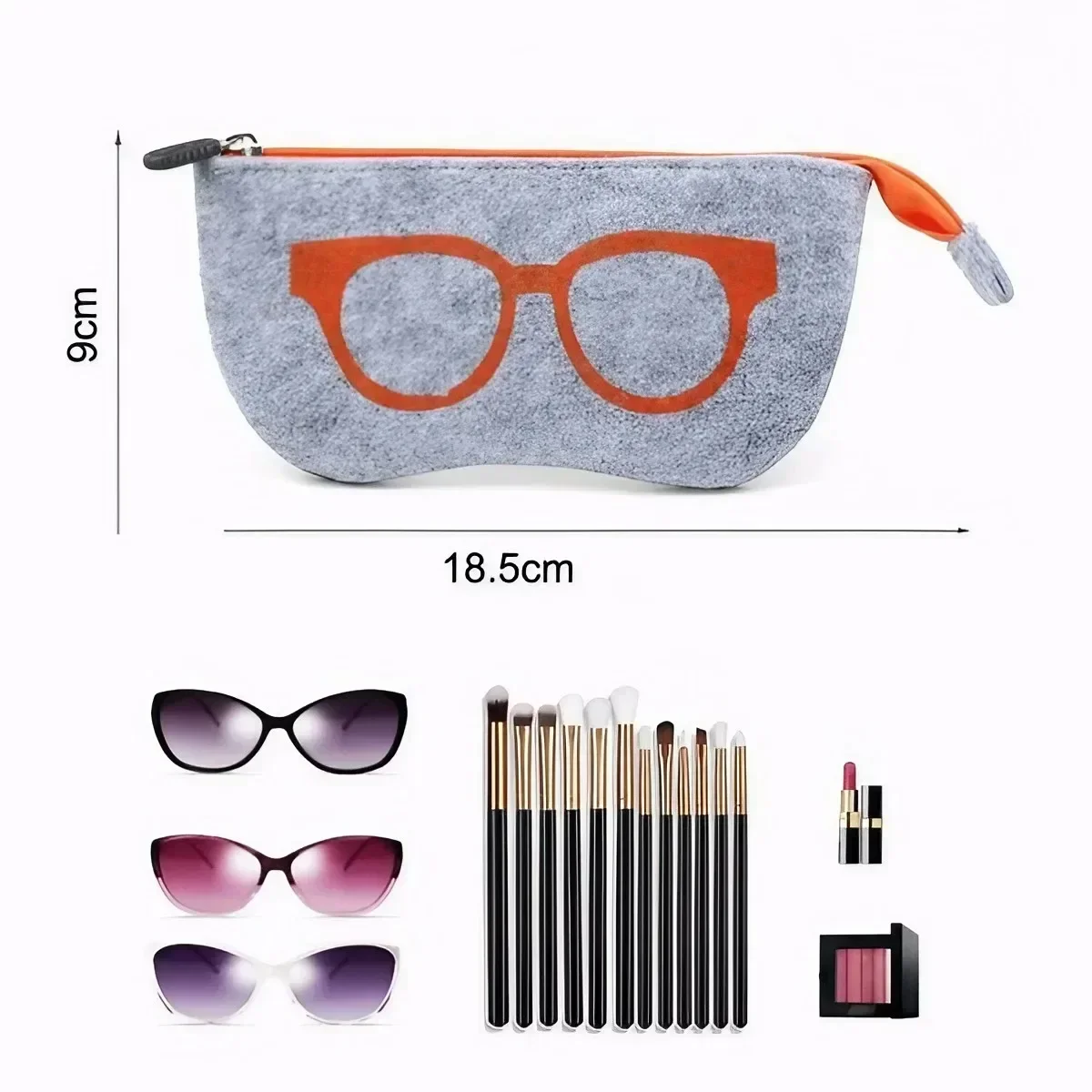 Vibrant Wool Felt Sunglasses Case 18.5cm 2 Vibrant Wool Felt Sunglasses Case 18.5cm - Image 2