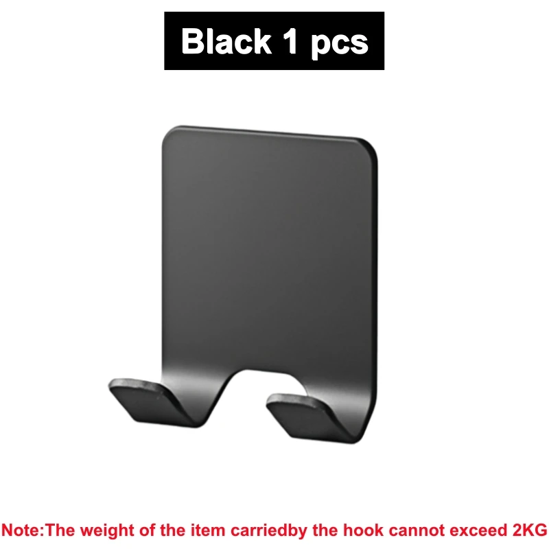 Black Bathroom Razor Holder with Double Hooks 7 Black Bathroom Razor Holder with Double Hooks - Image 7