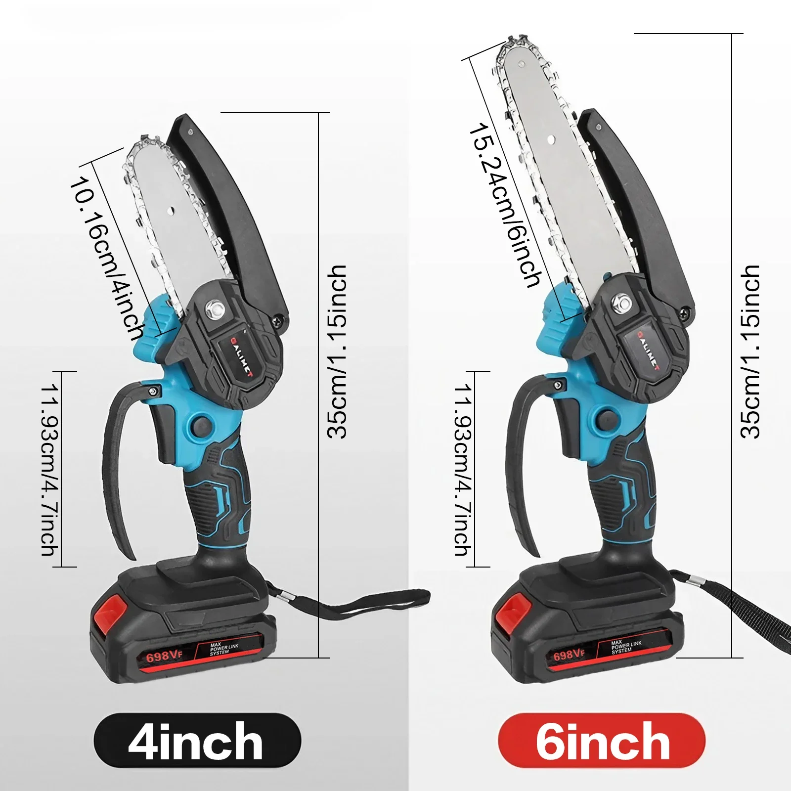 Mini Cordless Electric Chainsaw 4/6-Inch for Pruning 2 Mini Cordless Electric Chainsaw 4/6-Inch for Pruning - Image 2