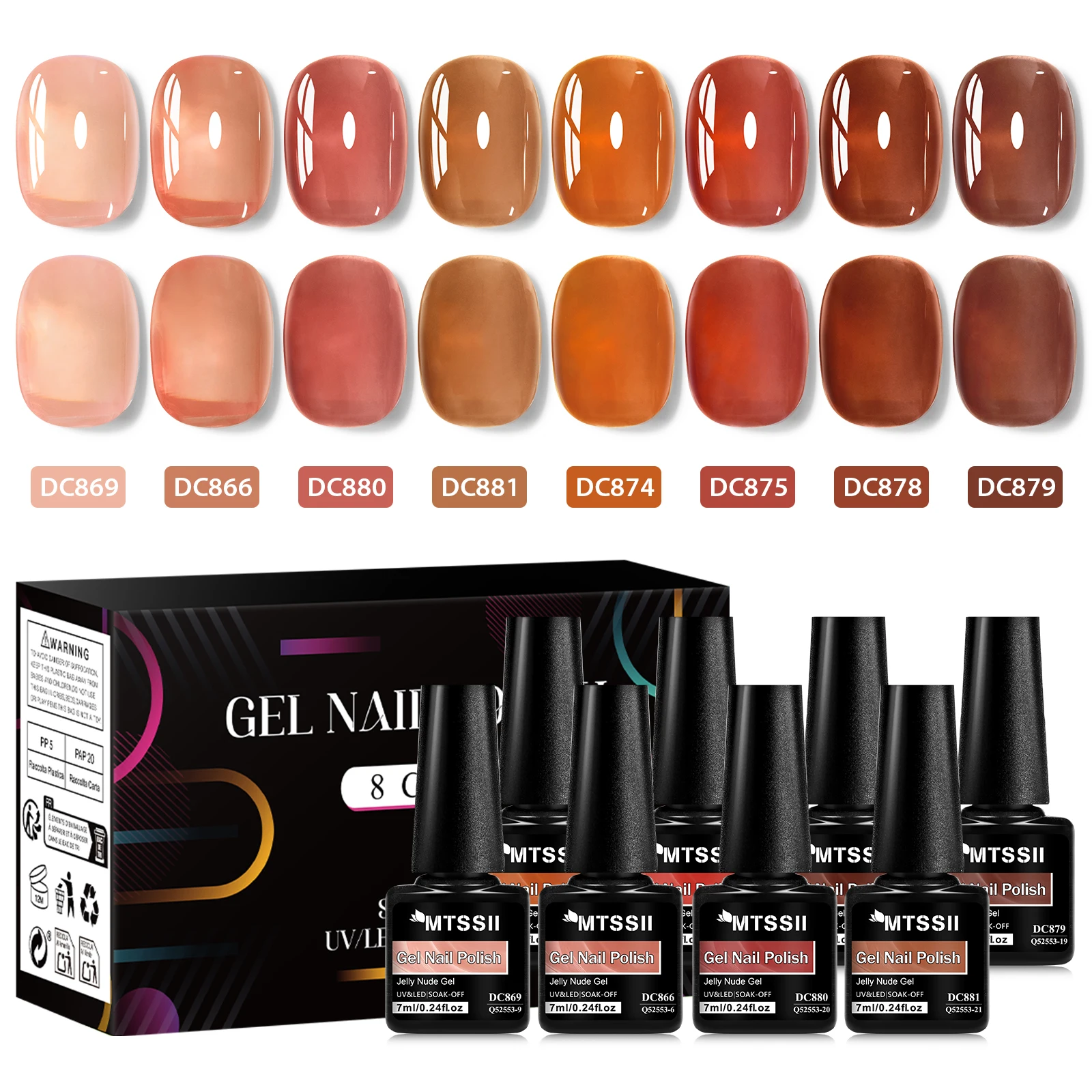 Elegant 8-Piece Jelly Gel Nail Polish Set 7 Elegant 8-Piece Jelly Gel Nail Polish Set - Image 7