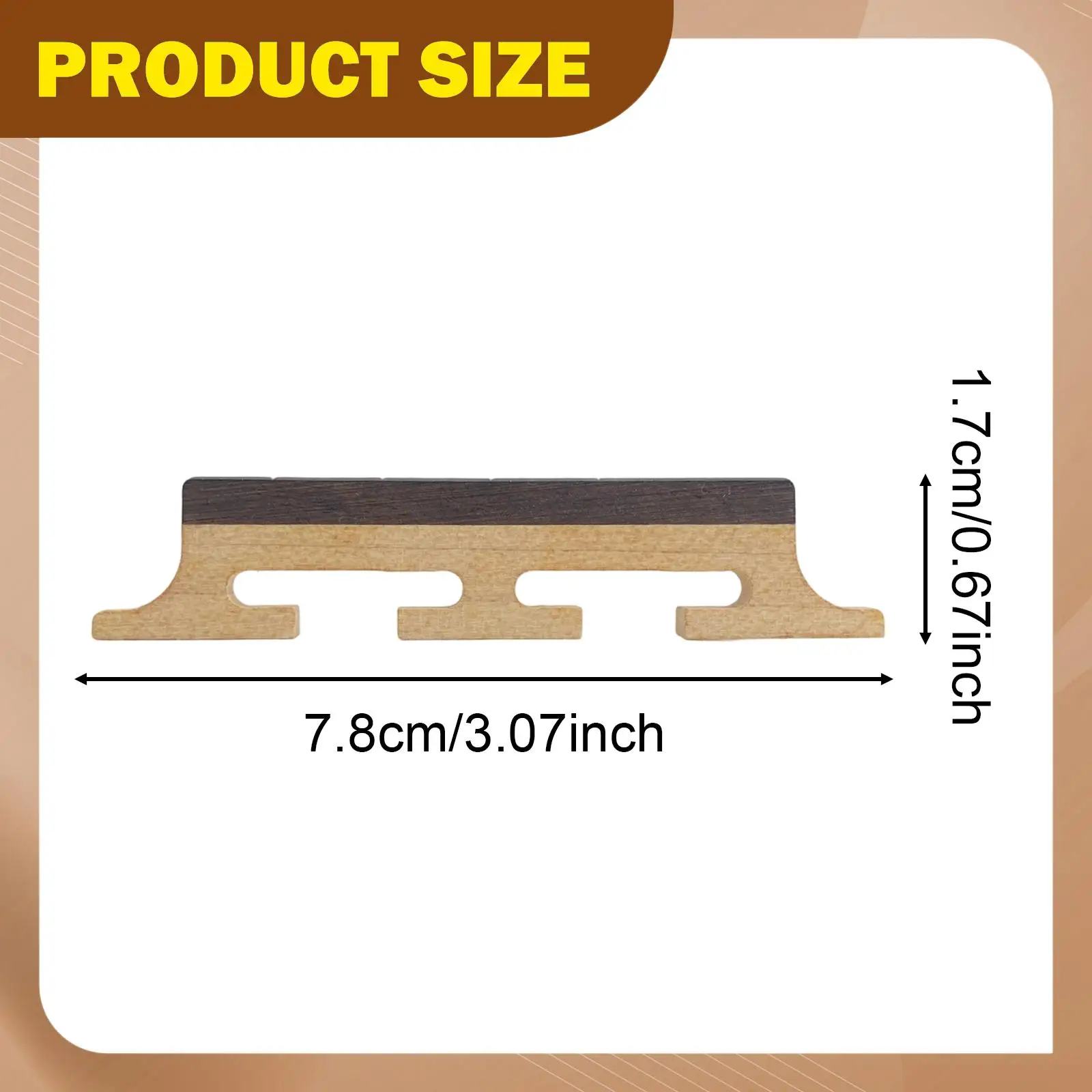 Wooden Banjo Bridge for 5-String Banjo 5 Wooden Banjo Bridge for 5-String Banjo - Image 5