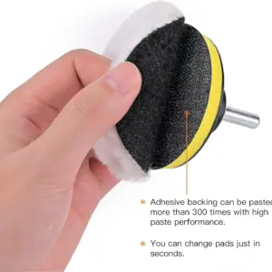 Car Polishing Kit with 5 Wool Pads and Buffing Discs 12 Sec460d8a4f1246eba3a3b45962ce561bR
