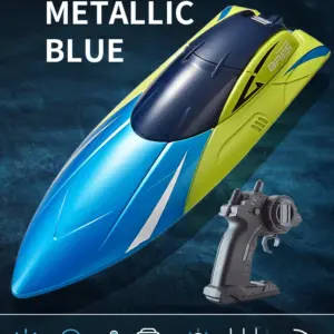 Vibrant Blue Remote Control Speedboat 24cm 15 Seca8749236ec43fca54b10df4cec11386