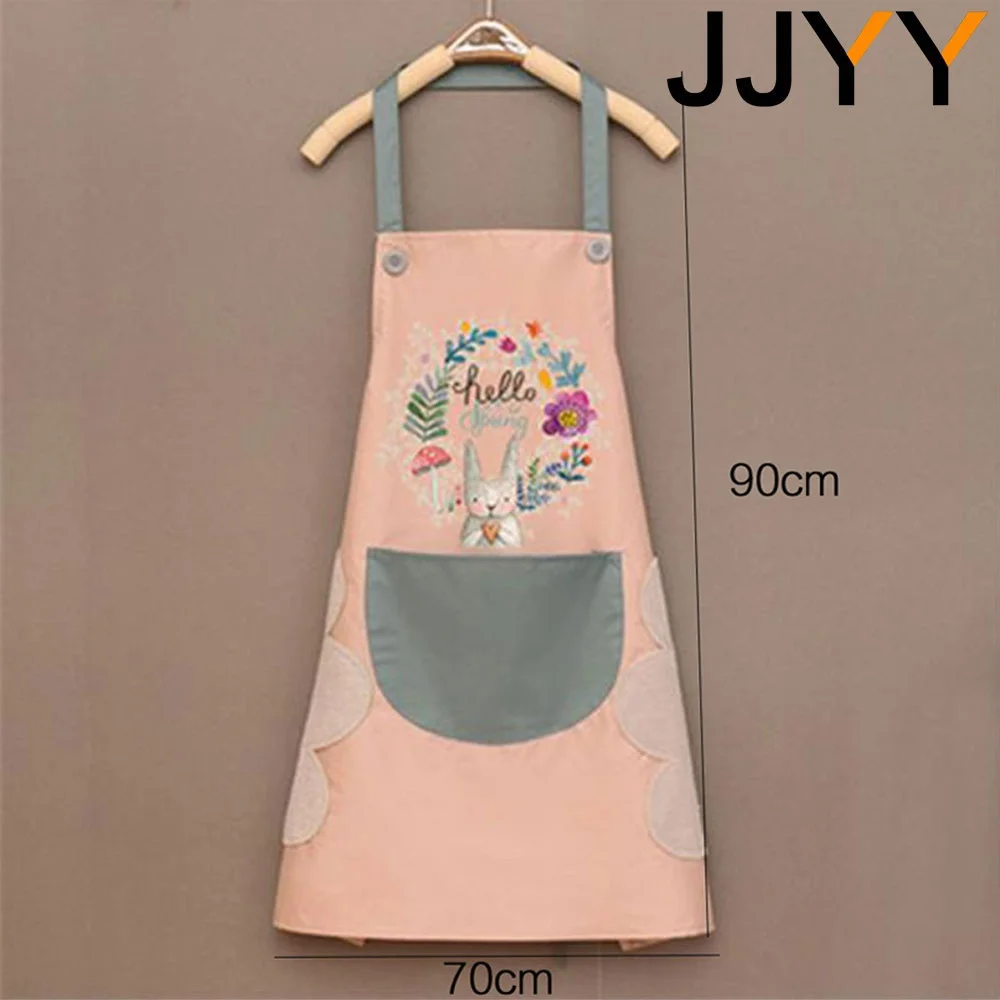Waterproof Kitchen Apron with Floral Pattern 6 Waterproof Kitchen Apron with Floral Pattern - Image 6