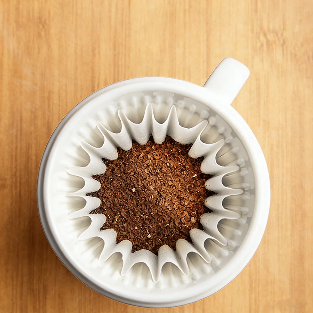 White Wood Pulp Coffee Filters Set of 50 3 White Wood Pulp Coffee Filters Set of 50 - Image 3