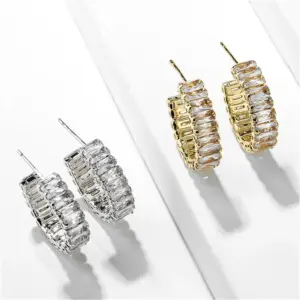 Gold Zircon Hoop Earrings with Geometric Design 9 Sed4ba44d47344dd4aa47aa7ff544f6161