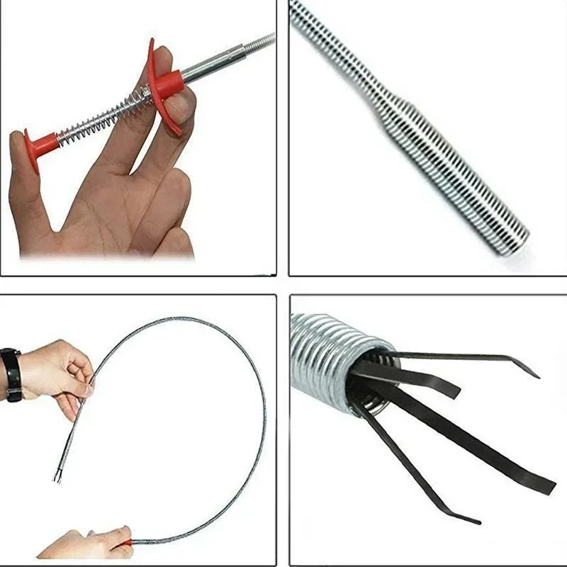 Flexible Stainless Steel Drain Cleaner Tool 3 Flexible Stainless Steel Drain Cleaner Tool - Image 3