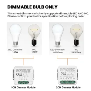 Smart ZigBee & Wi-Fi Dimmer Switch Module 10A 14 Sed7ee5555cfe4401b5d63a538ff74d8ce