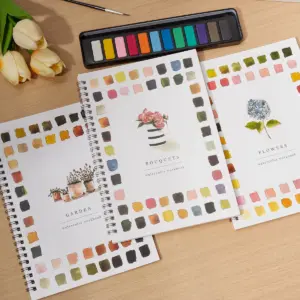 Watercolor Art Workbook with 12 Colors