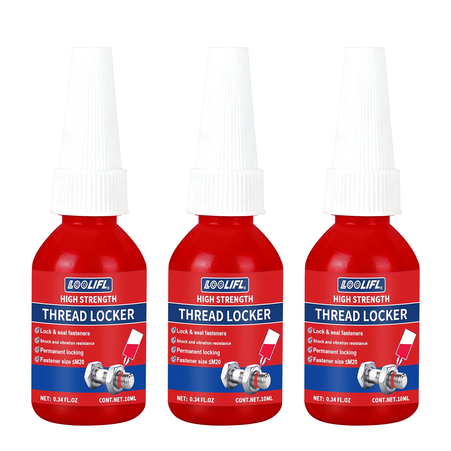Loolifl Red Thread Locking Agent 10ml for M32 Fasteners 9 Loolifl Red Thread Locking Agent 10ml for M32 Fasteners - Image 9