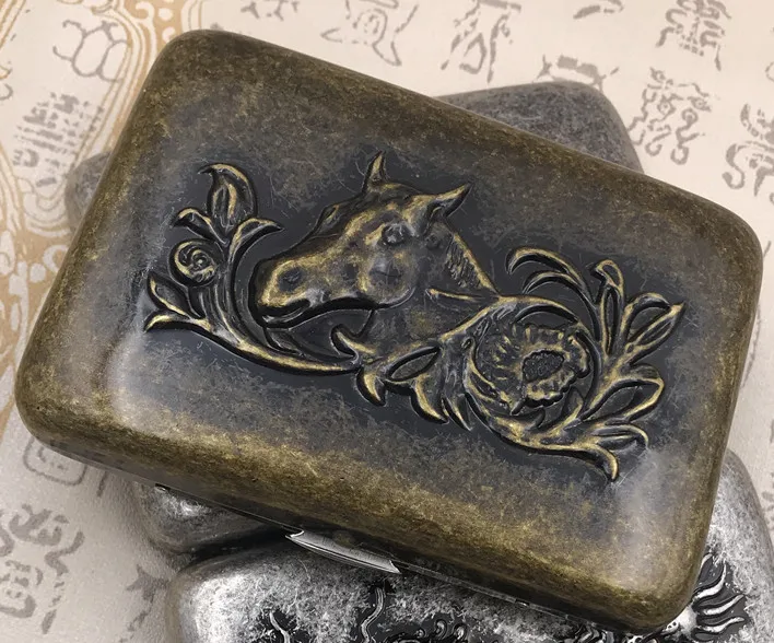 Vintage Brass Dragon Cigarette Case with Embossed Design 7 Vintage Brass Dragon Cigarette Case with Embossed Design - Image 7