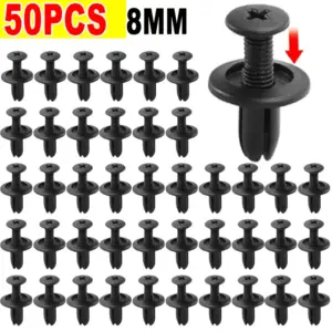 Automotive Black Plastic Fasteners Set of 50 19 See1b79e4fc5f4c3b842b76bfc360b451P
