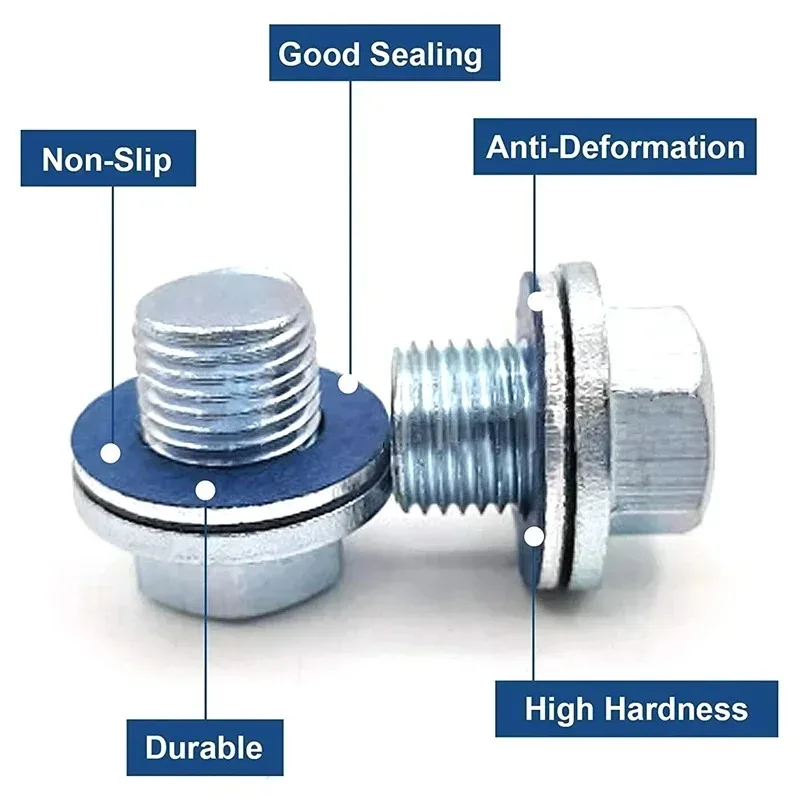 Blue Oil Drain Plug Gasket Set for Toyota & Lexus 6 Blue Oil Drain Plug Gasket Set for Toyota & Lexus - Image 6