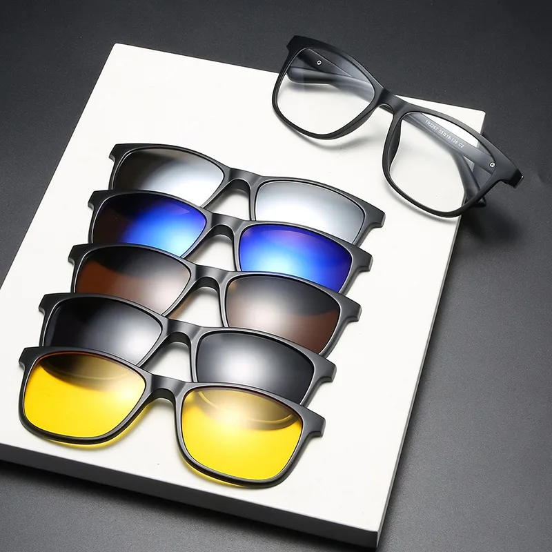 Belmon 6-in-1 Unisex Spectacle Frame with Polarized Clip-Ons 4 Belmon 6-in-1 Unisex Spectacle Frame with Polarized Clip-Ons - Image 4