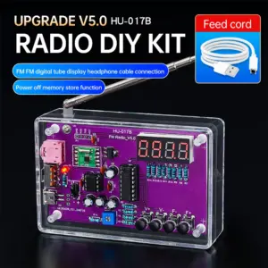 Transparent DIY FM Radio Kit with Digital Display 12 Sf0412caa4be946f89a0d6a423dbc840fK