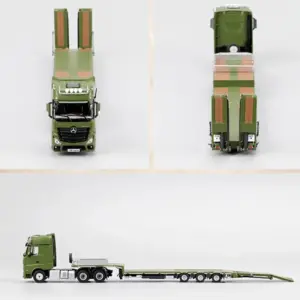 Military Green Diecast Truck Trailer Model 1:64 Scale 9 Sf056358fd251492a86a55c78eedf02212