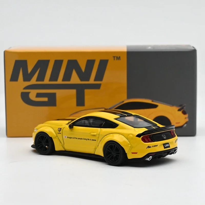 Mini GT 1:64 Mustang Diecast Model in Yellow 4 Mini GT 1:64 Mustang Diecast Model in Yellow - Image 4