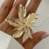Exaggerated Bilayer Big Floral Statement Ring
