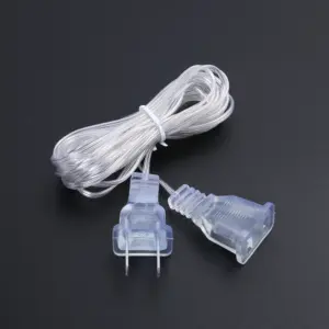 Transparent Power Extension Cable, 3m, EU/US Plug 12 Sf1ac17e936ce493187aa99a03bf5d4e8b