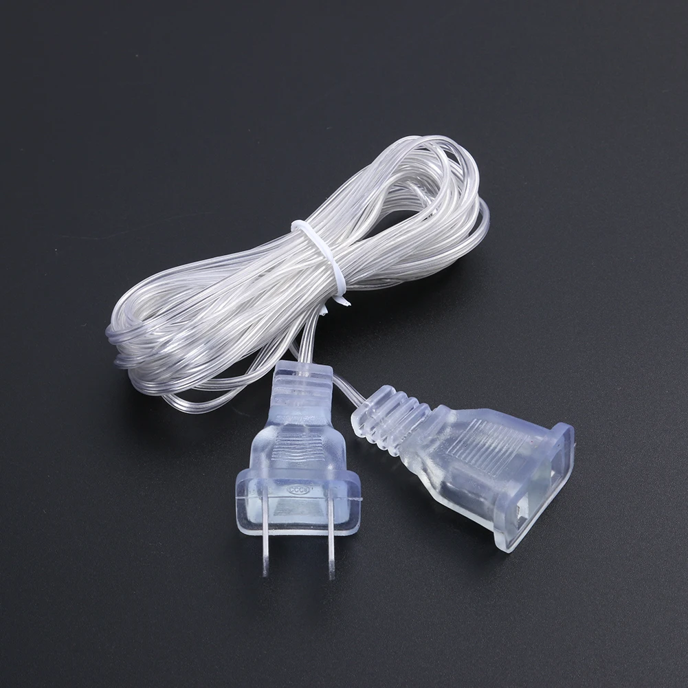 Transparent Power Extension Cable, 3m, EU/US Plug 5 Transparent Power Extension Cable, 3m, EU/US Plug - Image 5