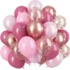 Pink and Rose Gold Balloon Set - 60 Pack