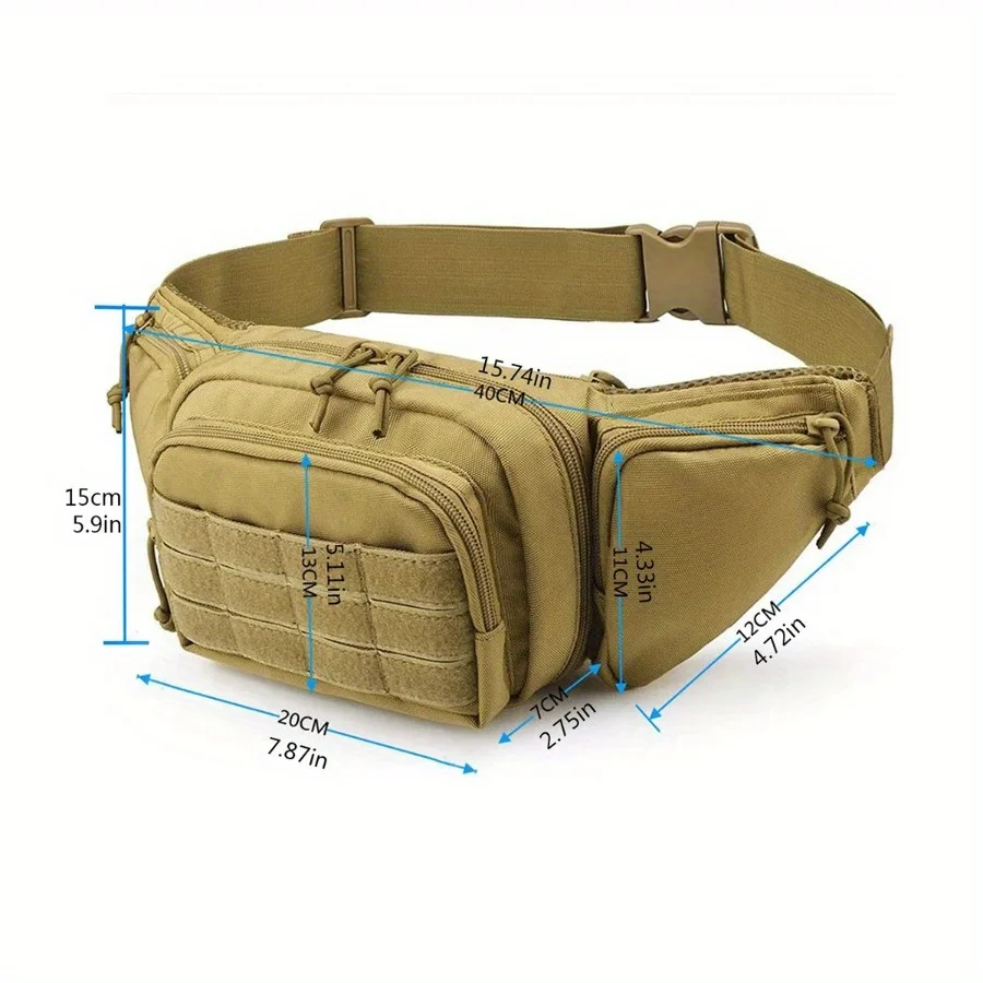Rugged Men's Waist Fanny Pack in Nylon 4 Rugged Men's Waist Fanny Pack in Nylon - Image 4