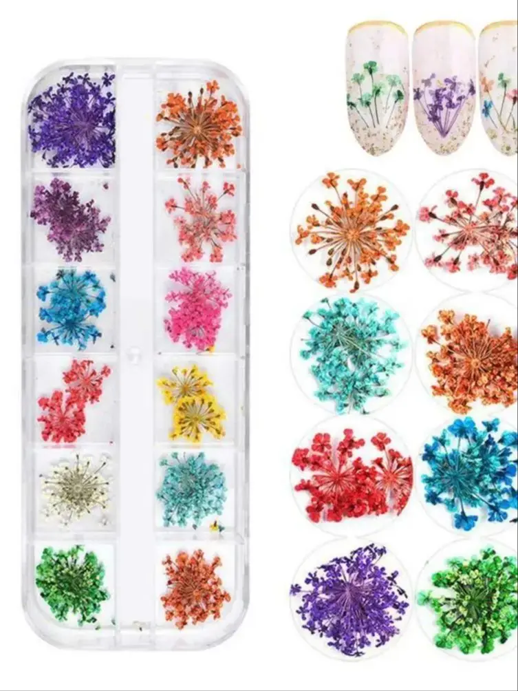 Vibrant Dried Flower Nail Decoration Set 6 Vibrant Dried Flower Nail Decoration Set - Image 6