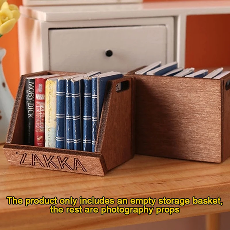 Miniature Wooden Dollhouse Storage Basket 1:12 Scale 3 Miniature Wooden Dollhouse Storage Basket 1:12 Scale - Image 3