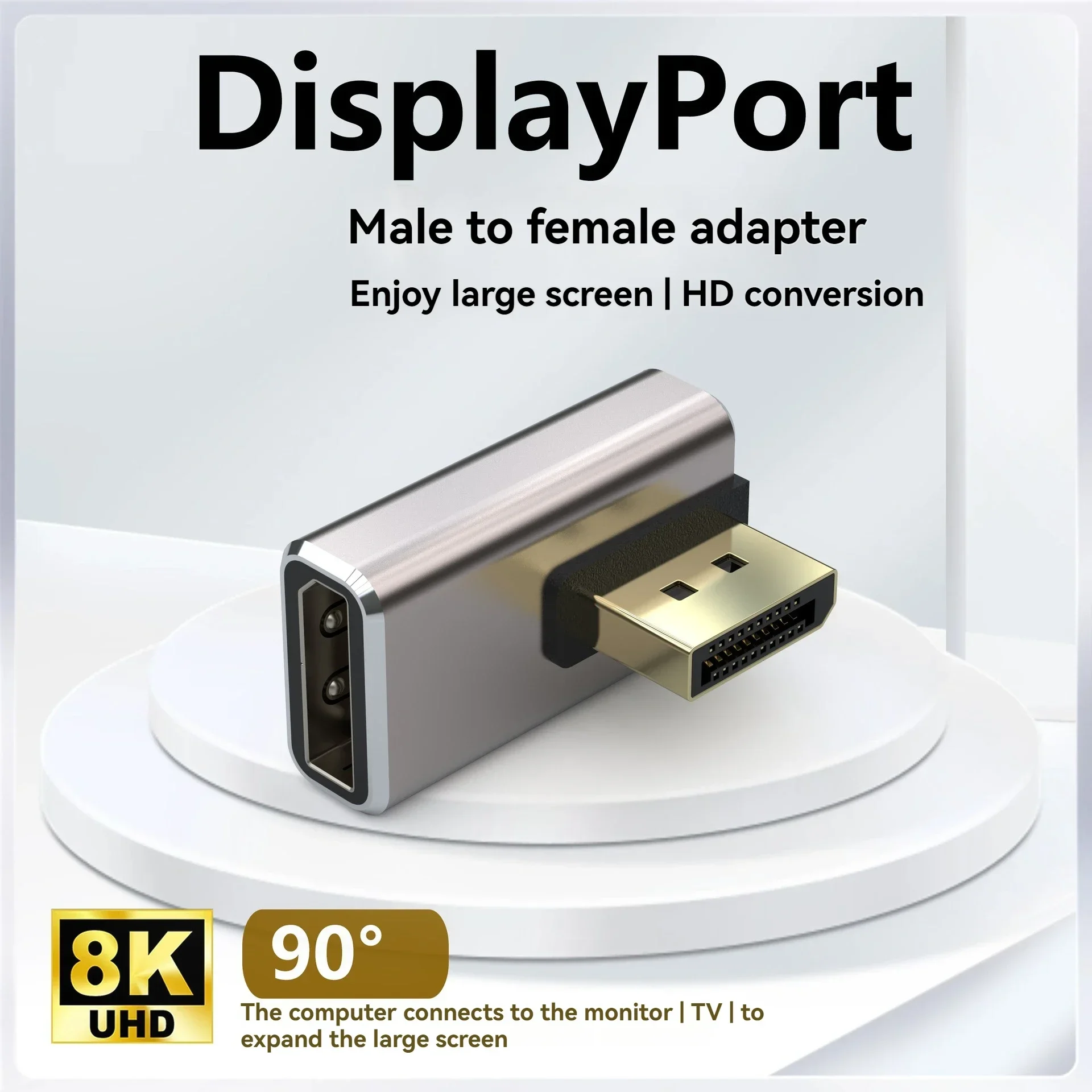 Right-Angle DisplayPort Adapter for 8K/4K at 144Hz 4 Right-Angle DisplayPort Adapter for 8K/4K at 144Hz - Image 4