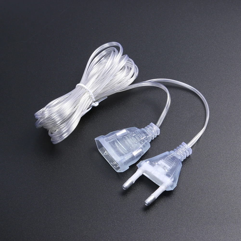 Transparent Power Extension Cable, 3m, EU/US Plug 4 Transparent Power Extension Cable, 3m, EU/US Plug - Image 4