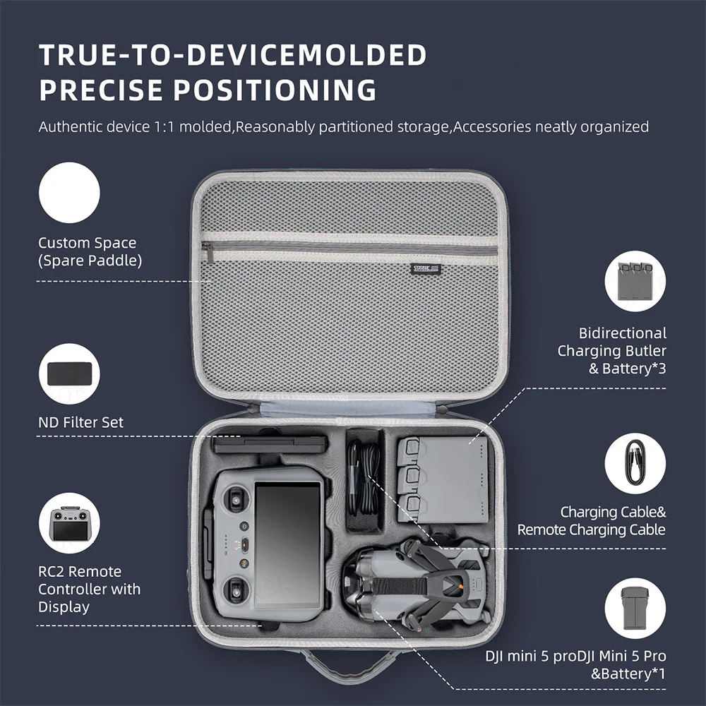 Light Grey DJI Mini 5 Pro Storage Case 6 Light Grey DJI Mini 5 Pro Storage Case - Image 6